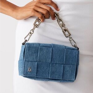 Stylish Blue Denim Chain Shoulder Bag